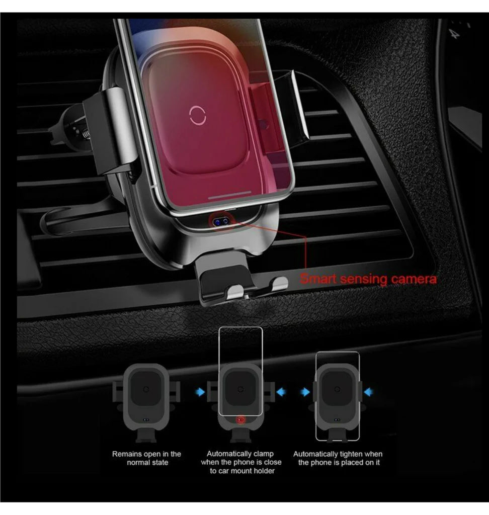 BASEUS 10W WIRELESS CAR CHARGER VENT MOUNT WITH IR SENSOR